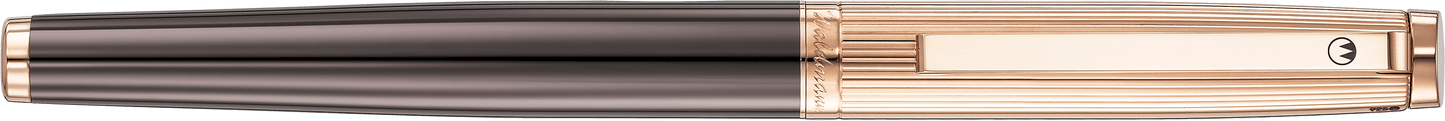 Waldmann Tuscany Rose Gold & Chocolate Lacquer Rollerball Pen