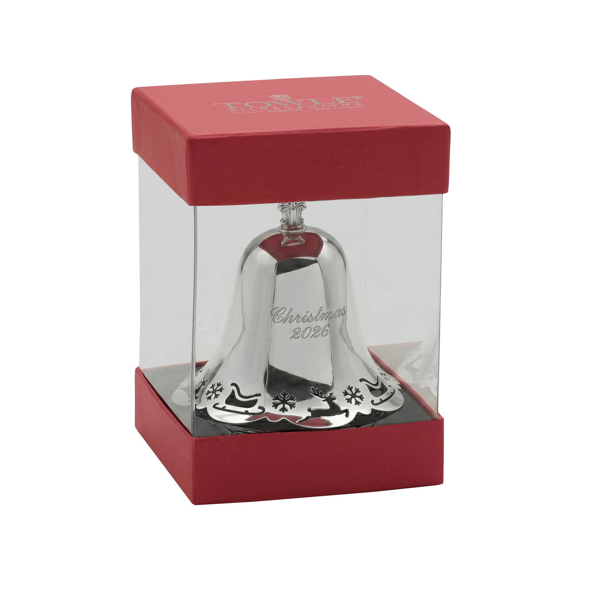 2026 Towle Silver-Plate Pierced Bell Ornament