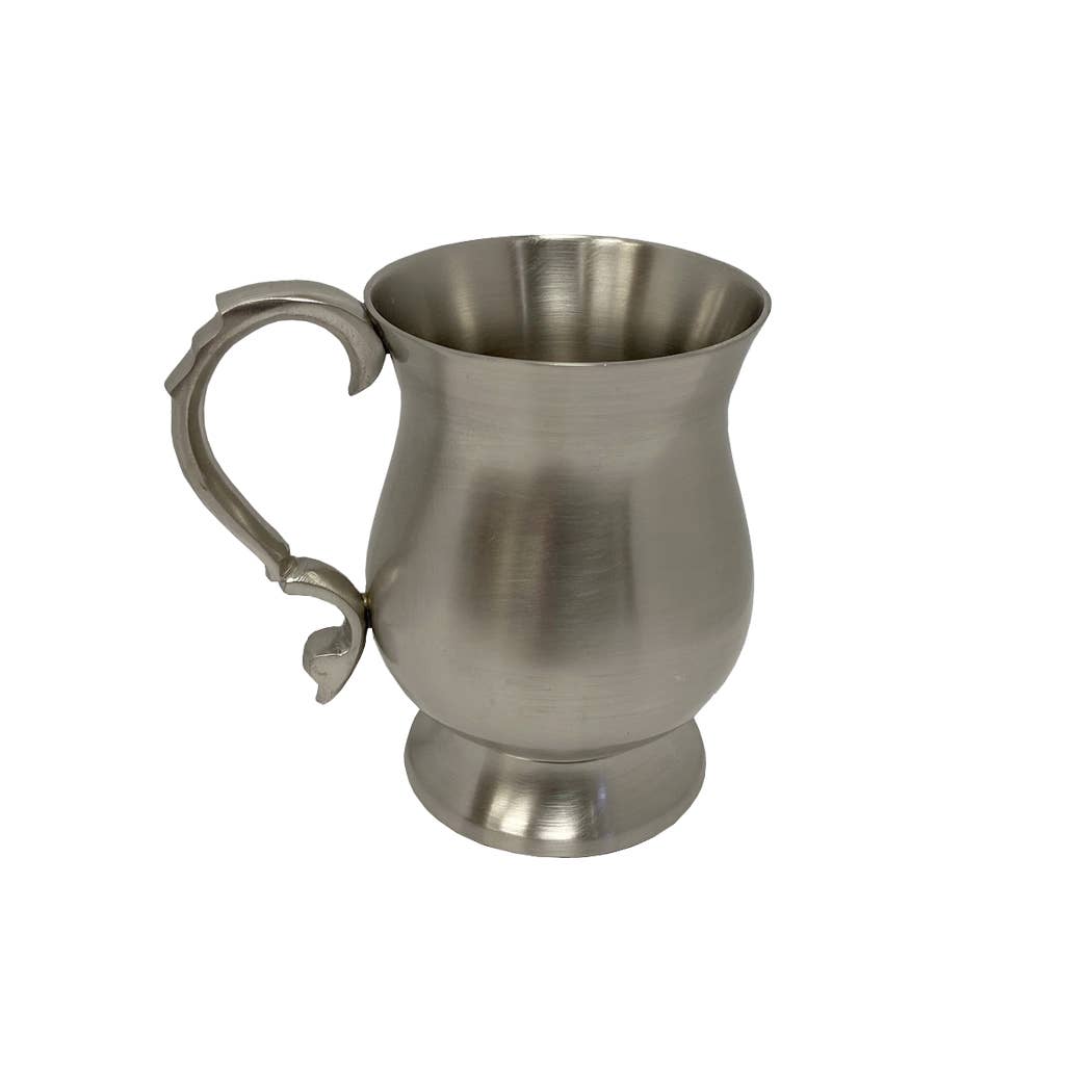 Antique Style Pewter Tulip Shaped Mug