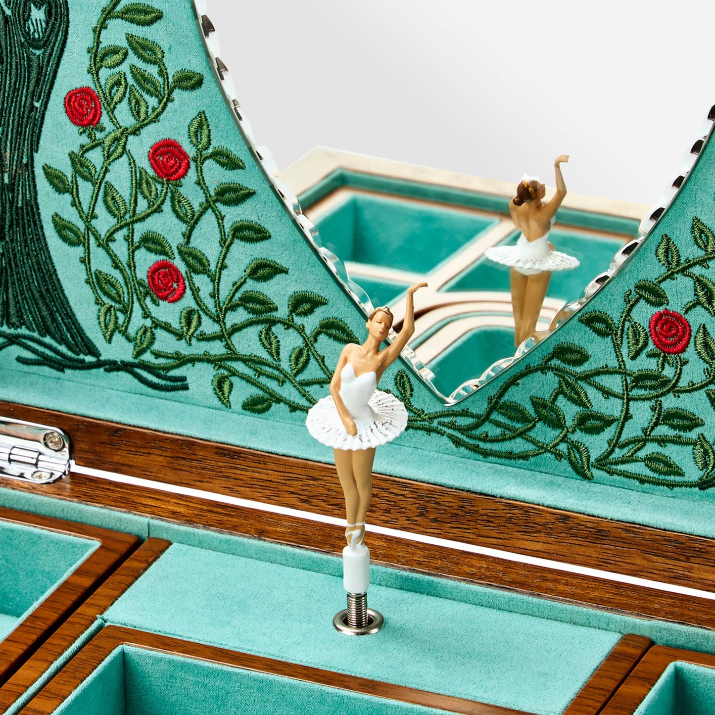 WOLF 1834 Ballet Musical Walnut Wood Jewelry Box - Sleeping Beauty