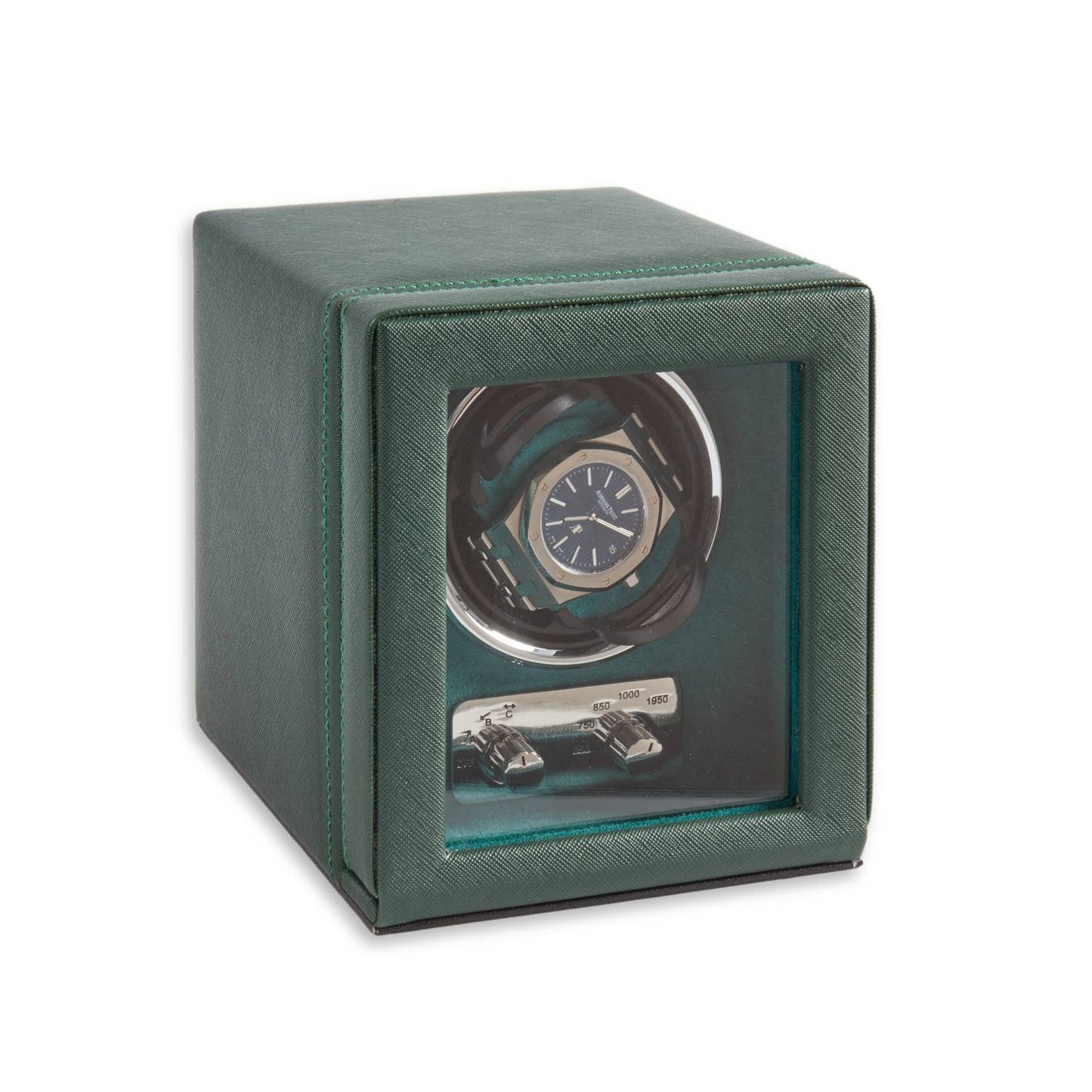 Vita Single Watch Winder in Hunter Green Epi Leather