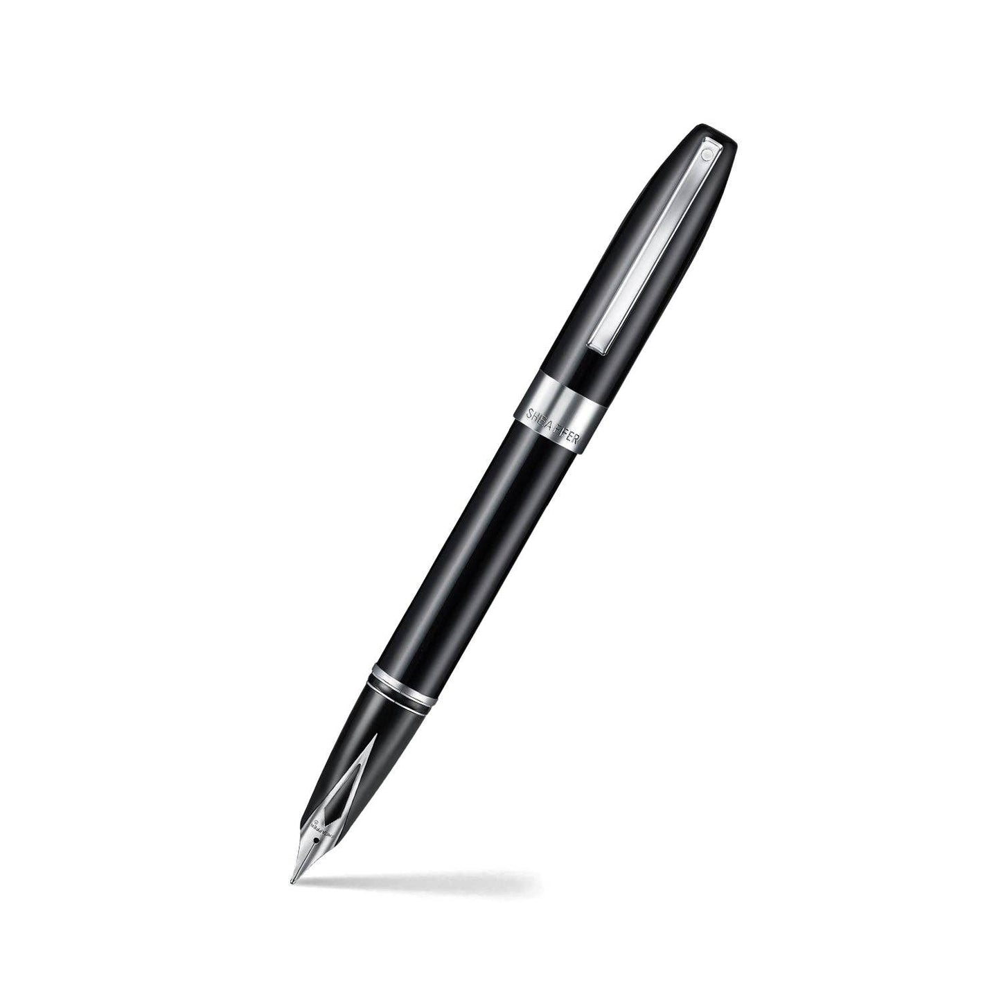 Sheaffer Legacy Glossy Black Inlaid Nib Fountain Pen (Medium) with Chrome-Plated Trims