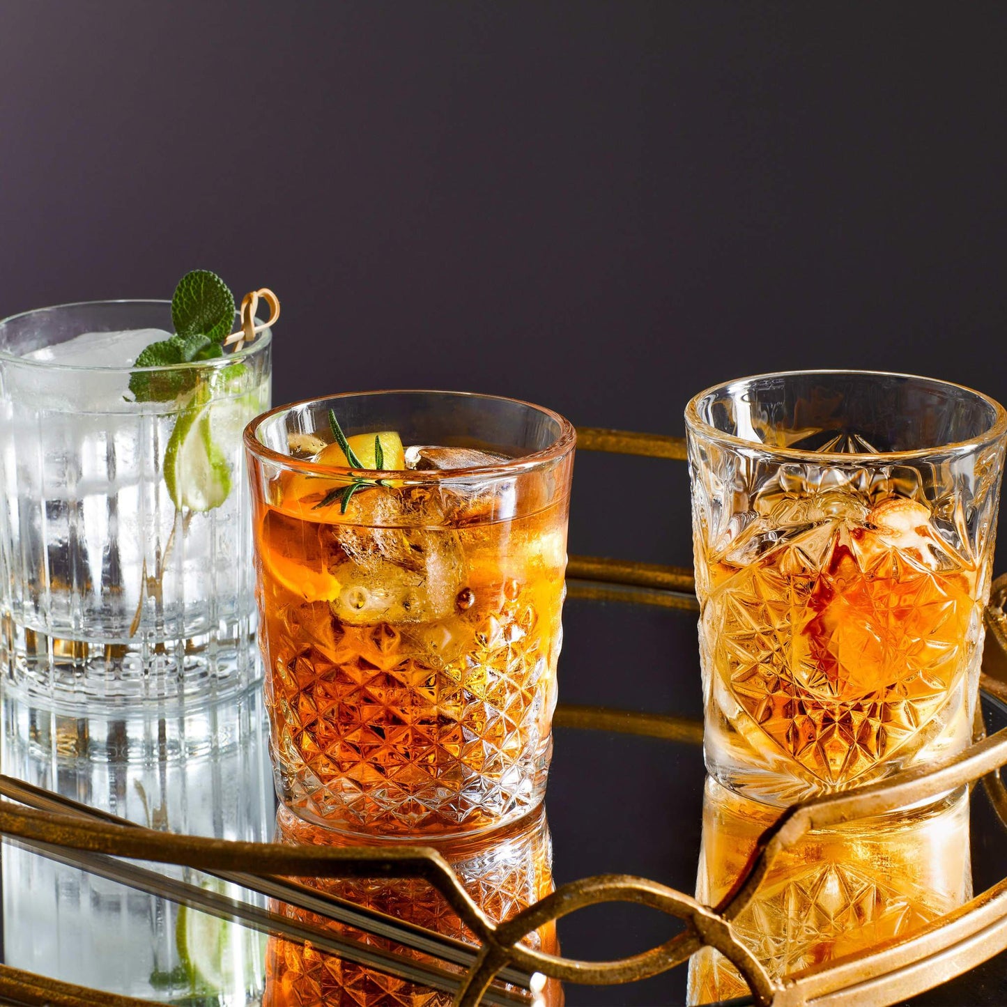 Libbey Cut Glass Carats 12 oz. Double Old Fashioned