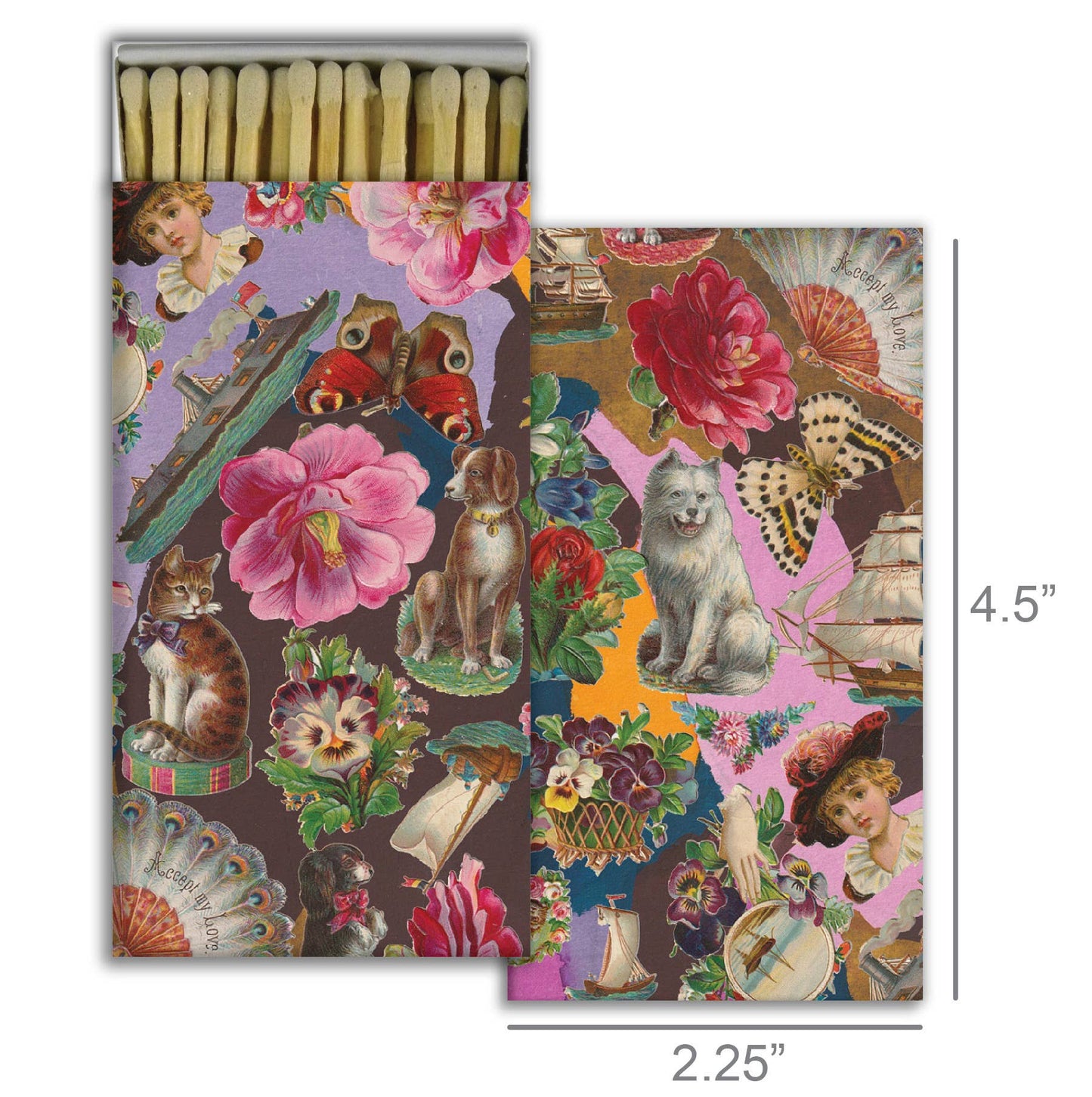 Victorian Collage Match Box
