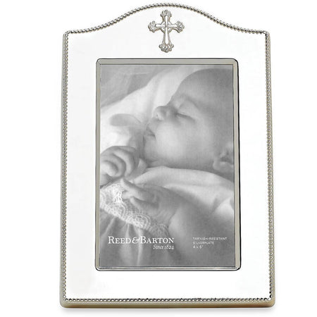 Reed & Barton Abbey Cross 4x6 Silverplate Picture Frame