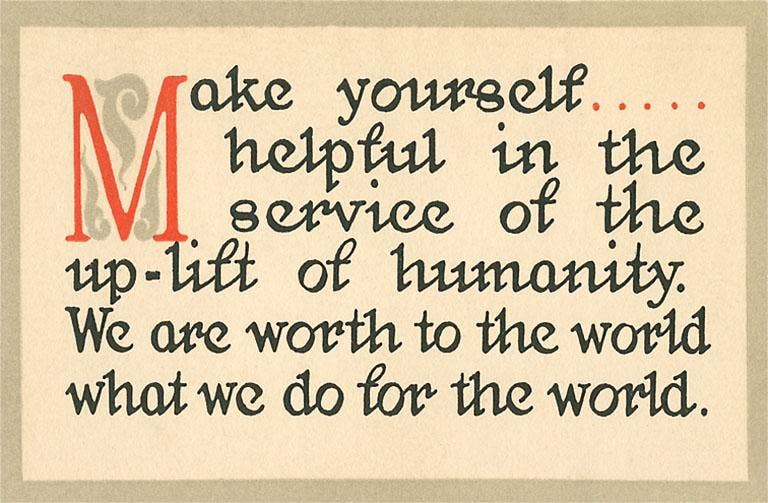 "Make Yourself Helpful" Vintage Image Magnet