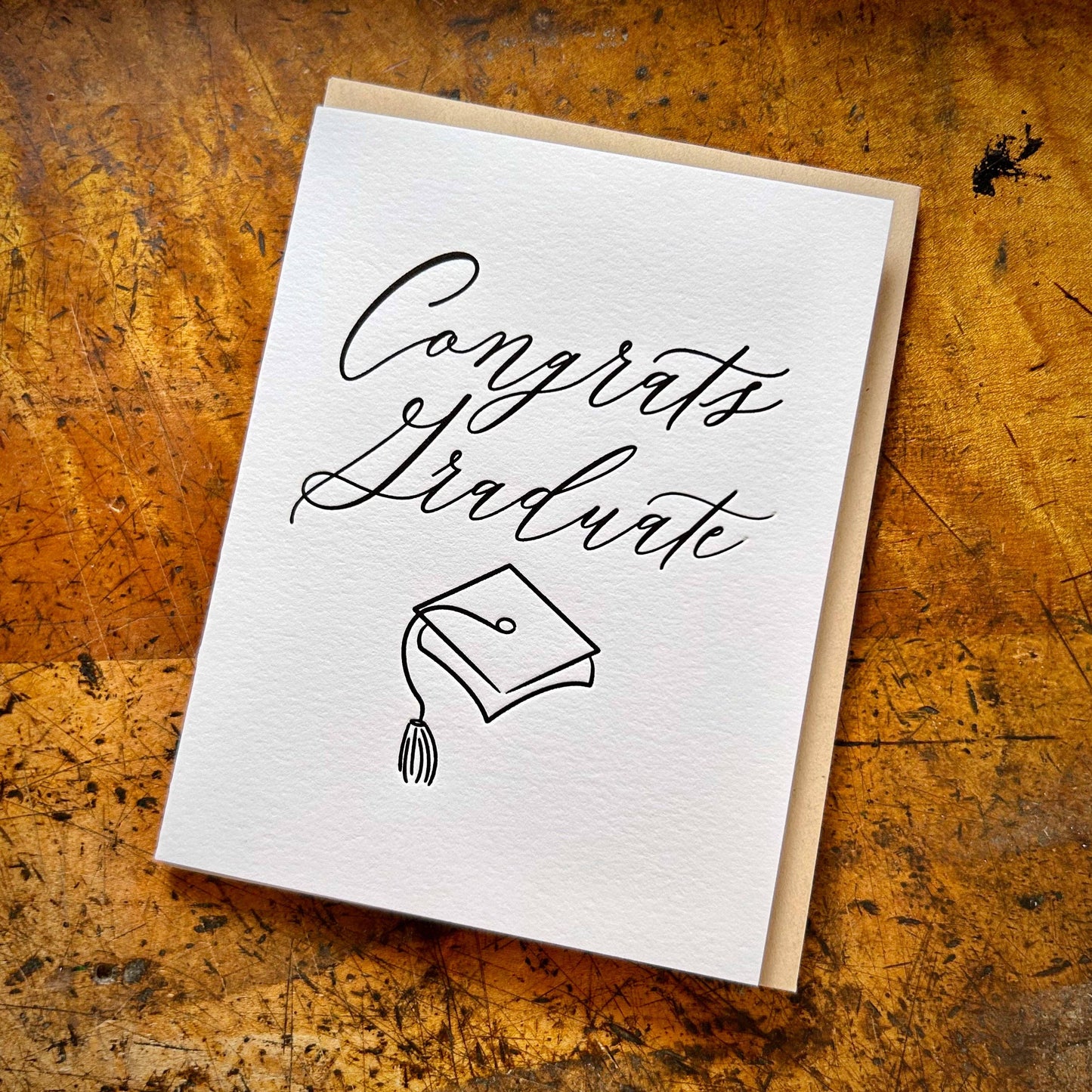 Congrats Graduate Letterpress Card
