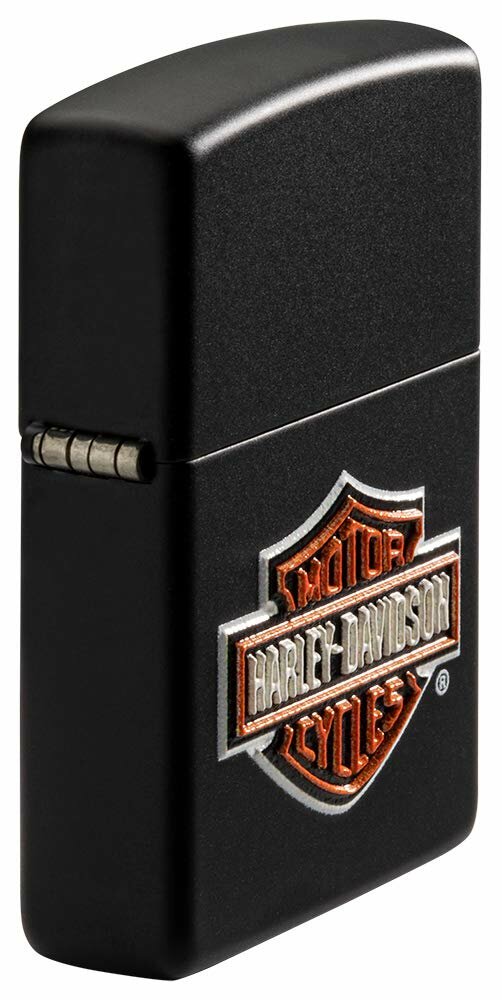 Zippo Harley Davidson Emblem Black Matte Finish Genuine Windproof Lighter