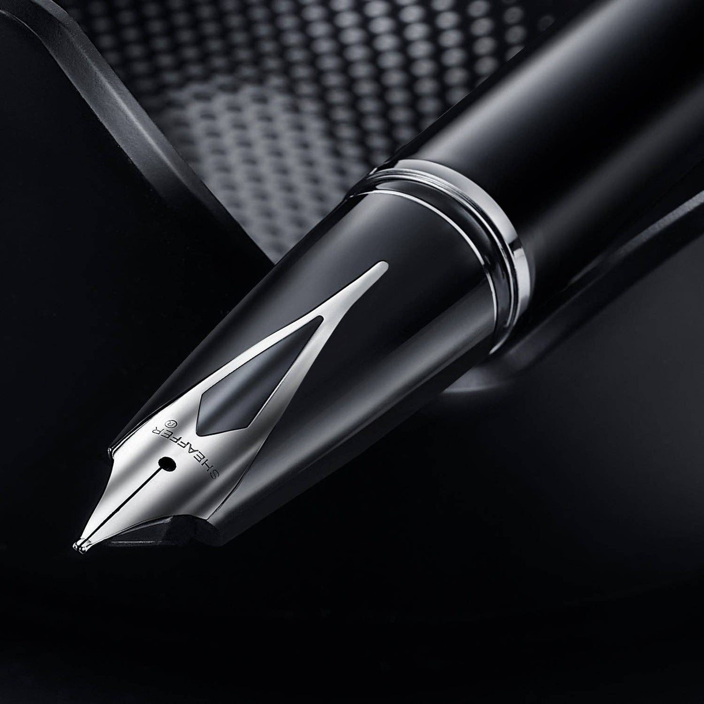 Sheaffer Legacy Glossy Black Inlaid Nib Fountain Pen (Medium) with Chrome-Plated Trims