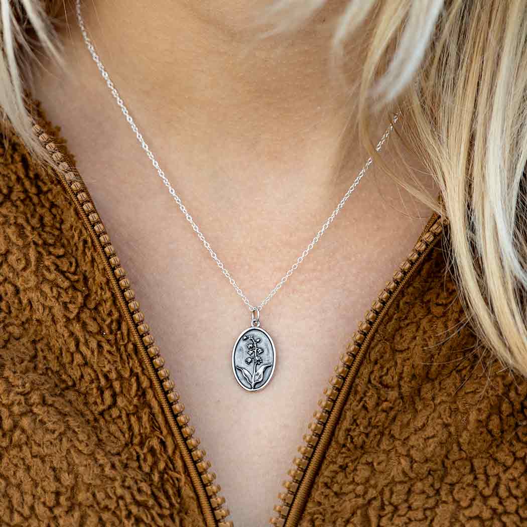 Sterling Silver Birthflower Necklaces