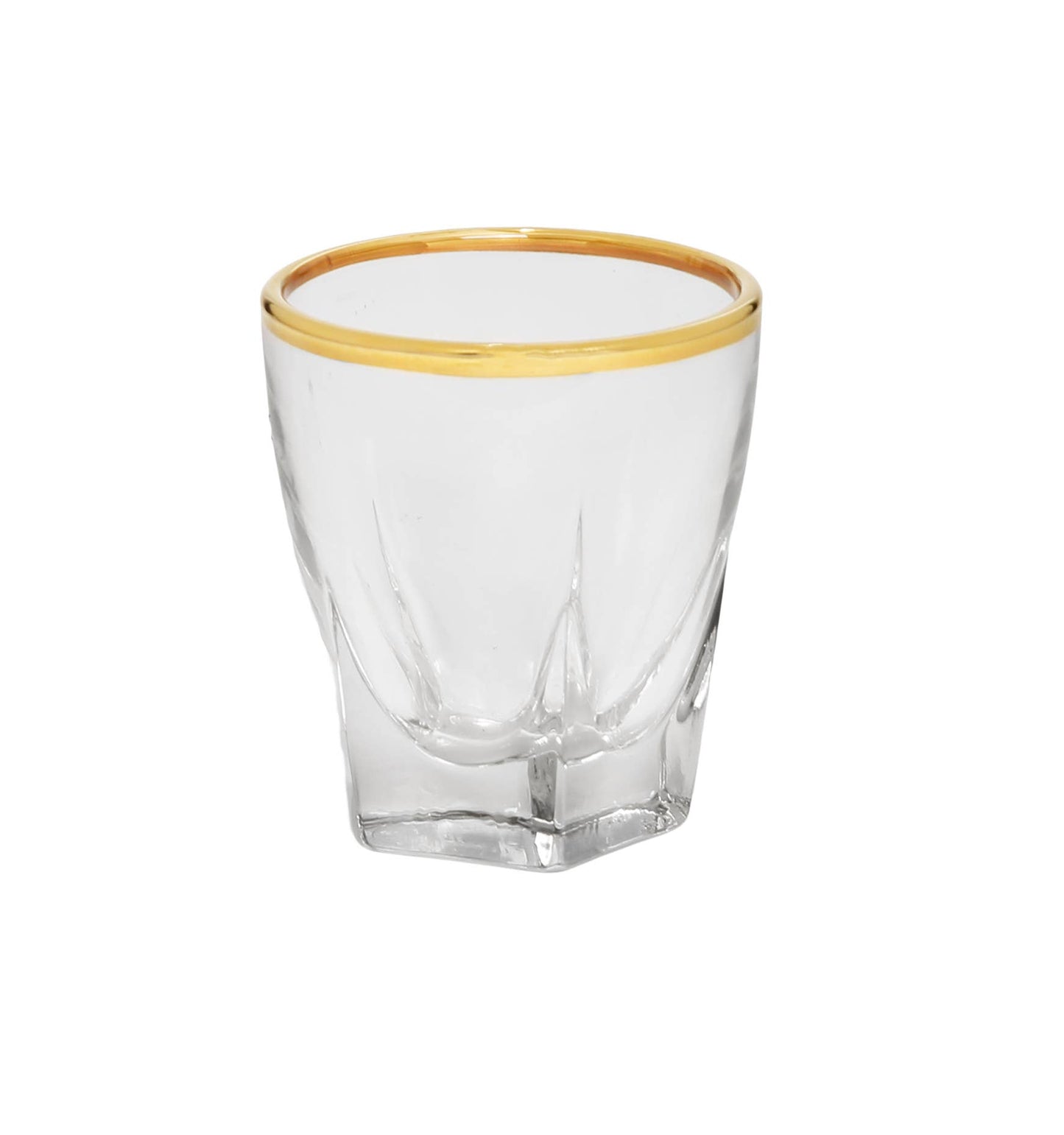 Liquor Shot Glass with Gold Rim