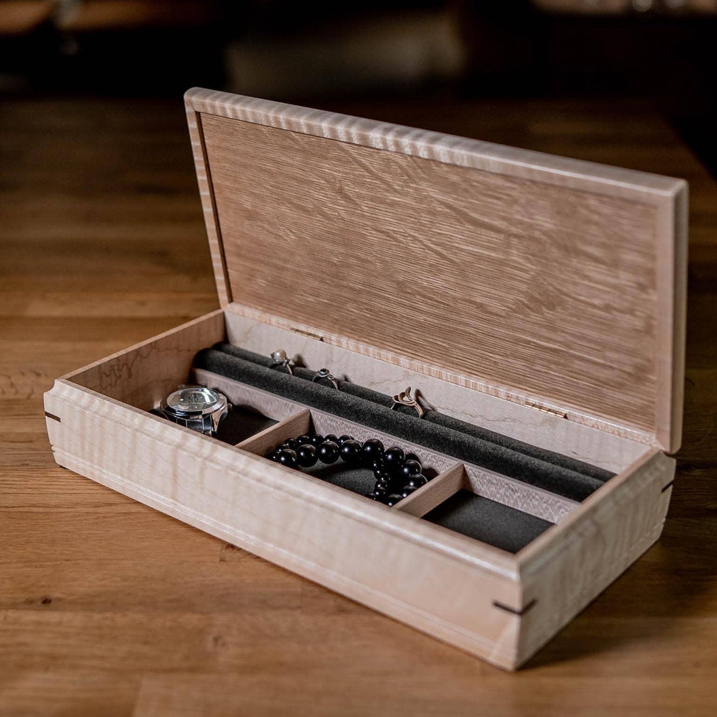 Handmade "Sentinel" Wooden Jewelry/Valet Box