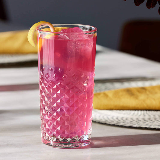 Libbey Cut Glass Carats 14 oz. Tumbler Glass