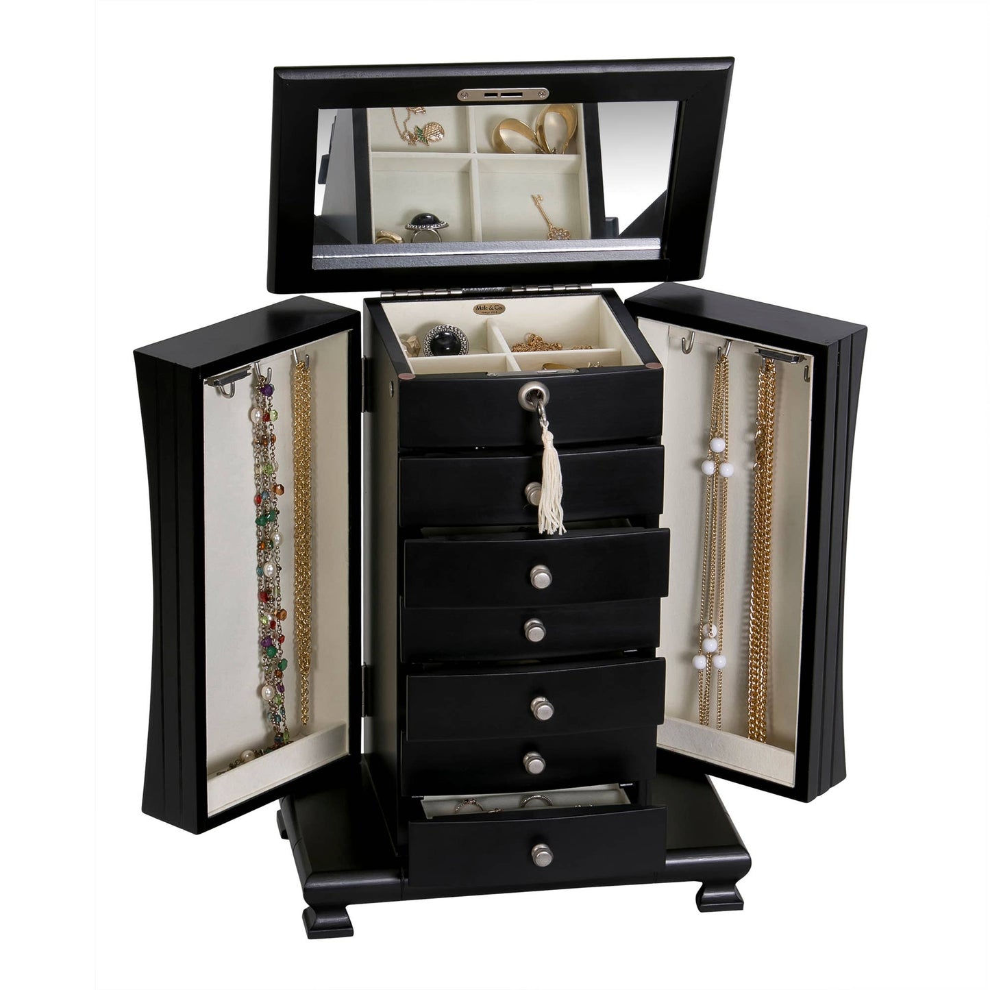 Mele & Co. "Layla" Java Upright Jewelry Chest