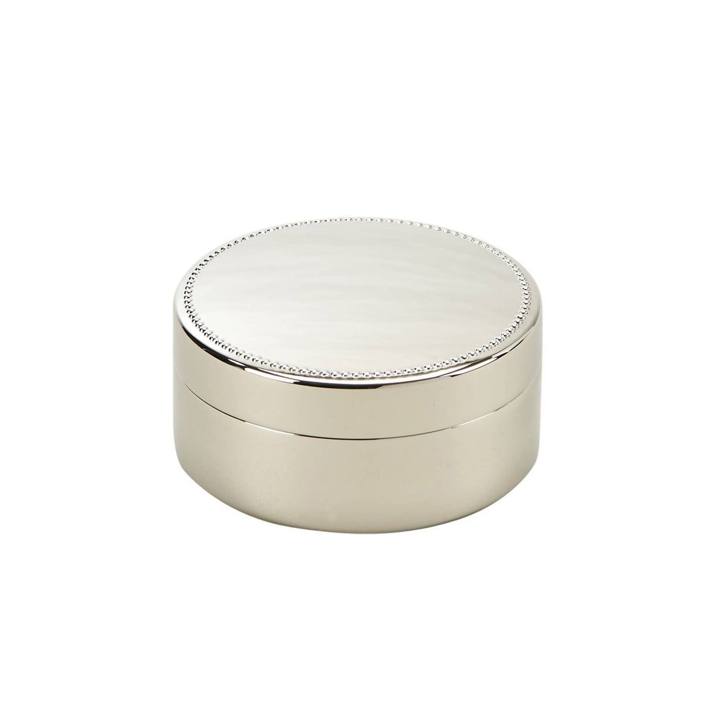 Round Keepsake Box with Beaded Border