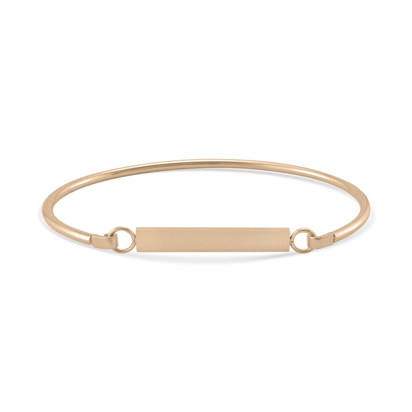 Gold, Silver, or Rose Gold Stainless Steel Flat Bar Bangle Bracelets