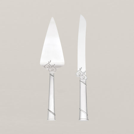 Lenox True Love Silver Cake Knife & Server
