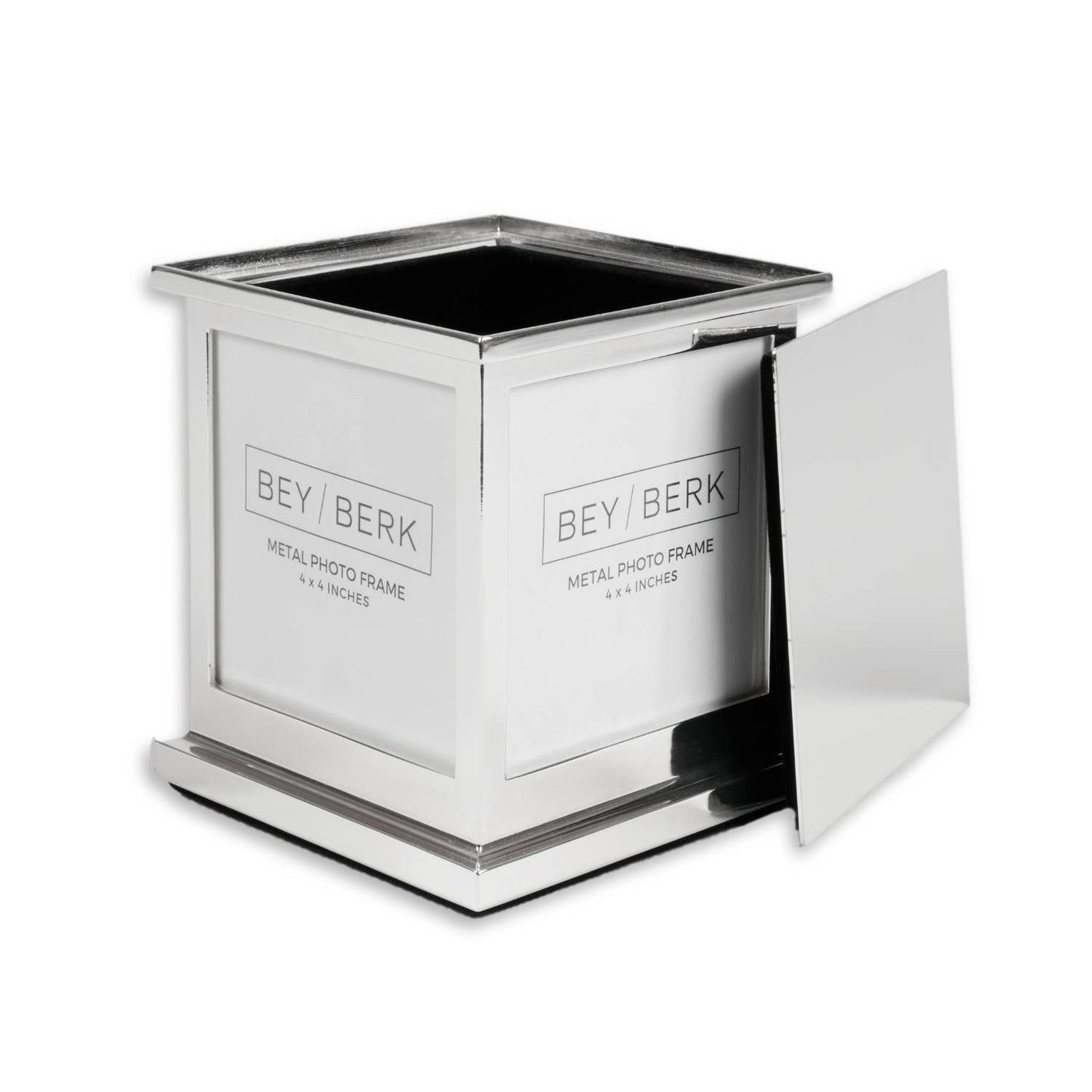 Silver Plated Photo Cube Keepsake Box