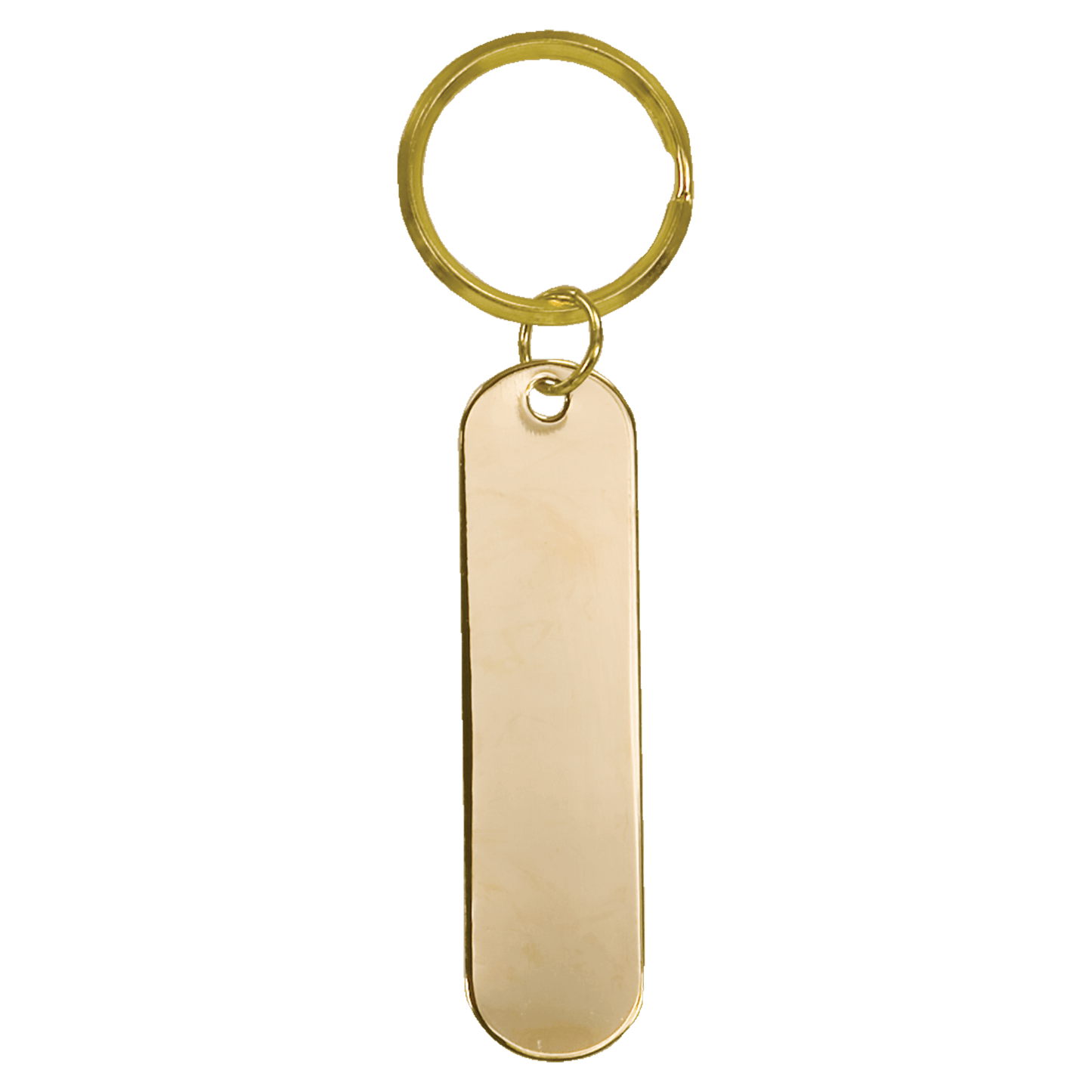 Gold Bar Brass Keychain
