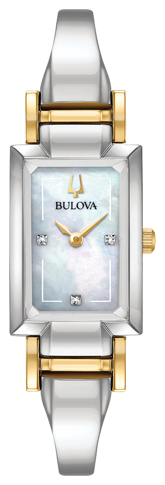 Bulova Ladies Classic Silver & Gold, Diamond & Pearl Watch