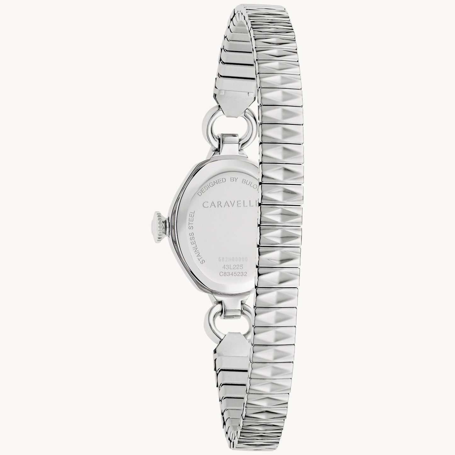 Caravelle by Bulova Ladies Classic Cocktail Silver Watch with Expansion Bracelet