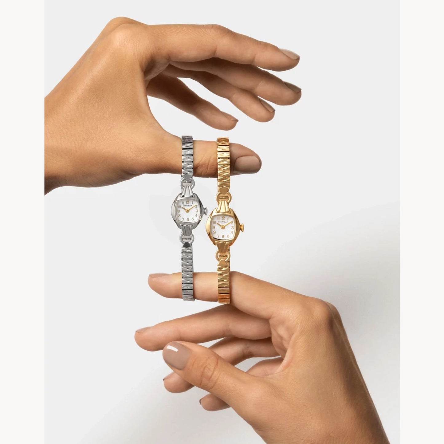 Caravelle by Bulova Ladies Classic Cocktail Gold Watch with Expansion Bracelet
