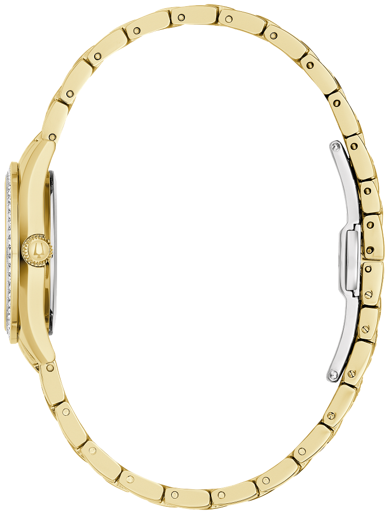 Bulova Ladies Crystal & Gold Watch
