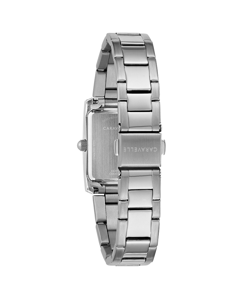 Caravelle by Bulova Ladies Dress Stainless Steel/Silver Tank Watch