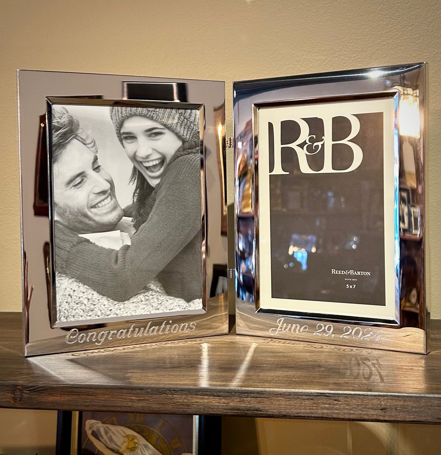 Reed & Barton Silverplate Classic Double Frame
