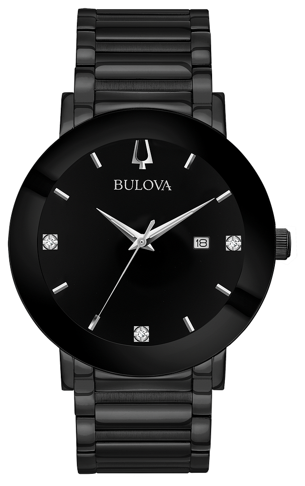 Bulova Futuro Black & Diamond Watch