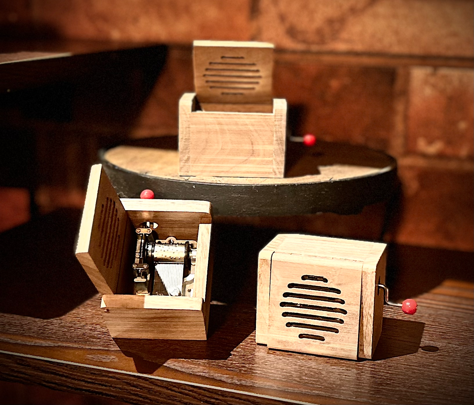 Handmade wooden music boxes deals