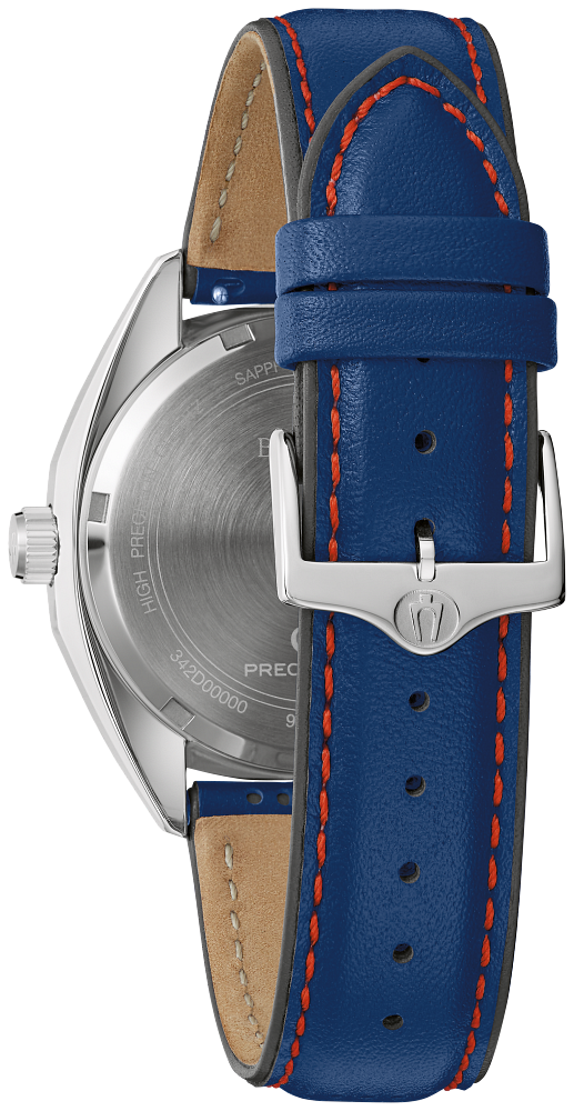 Bulova Jet Star Limited Edition Watch with Stainless Steel Bracelet and Blue Leather Strap