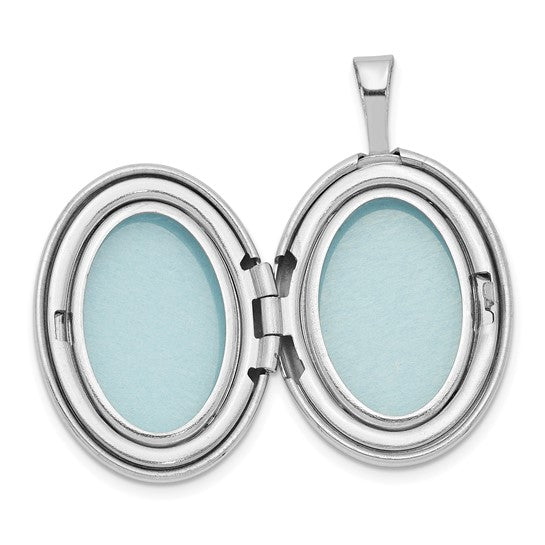 Classic Oval Sterling Silver Locket Necklace
