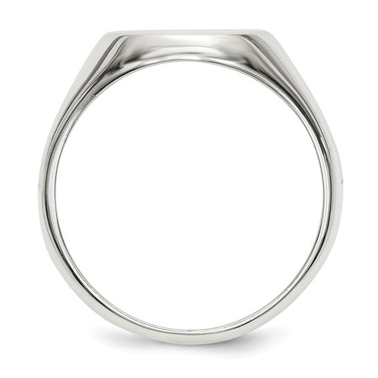 Sterling Silver Polished Classic Mens Signet Ring