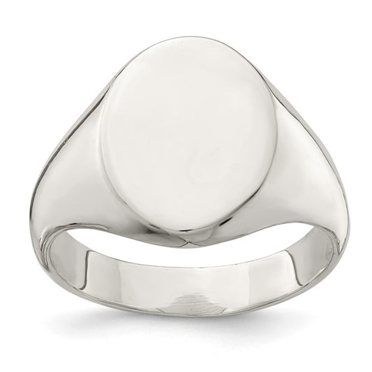 Sterling Silver Polished Classic Mens Signet Ring