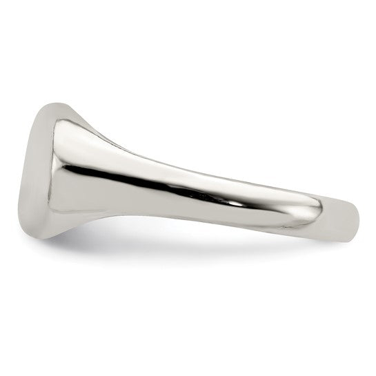 Sterling Silver Classic Ladies Signet Ring