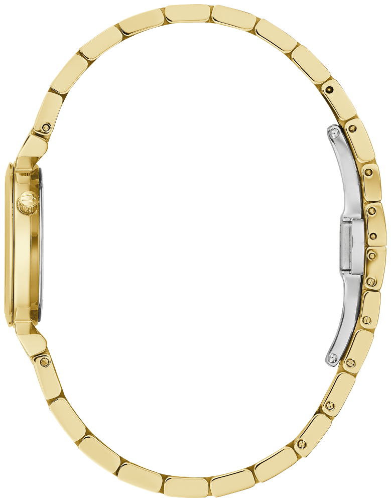 Bulova Ladies Regatta Gold, Diamond & Black Mother of Pearl Watch