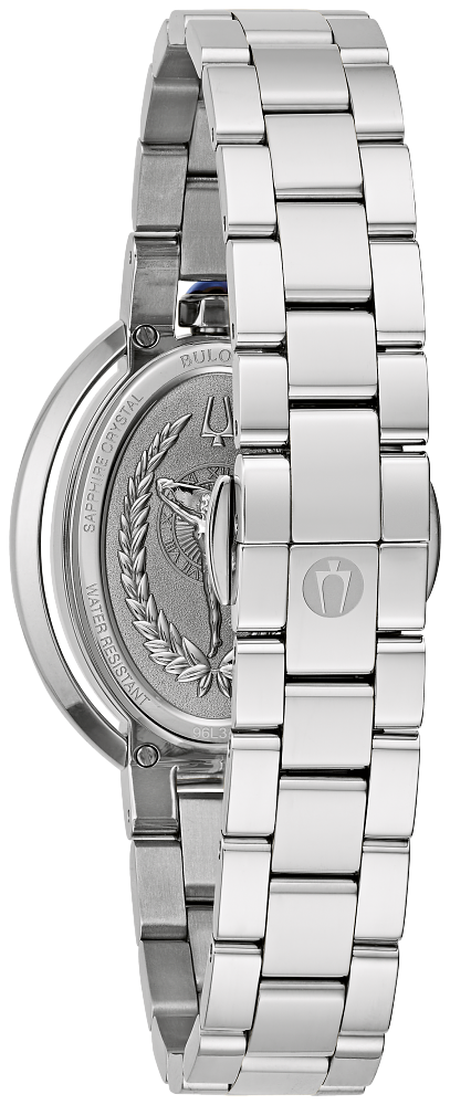 Bulova Ladies Silver Rubaiyat Salmon Dial Watch