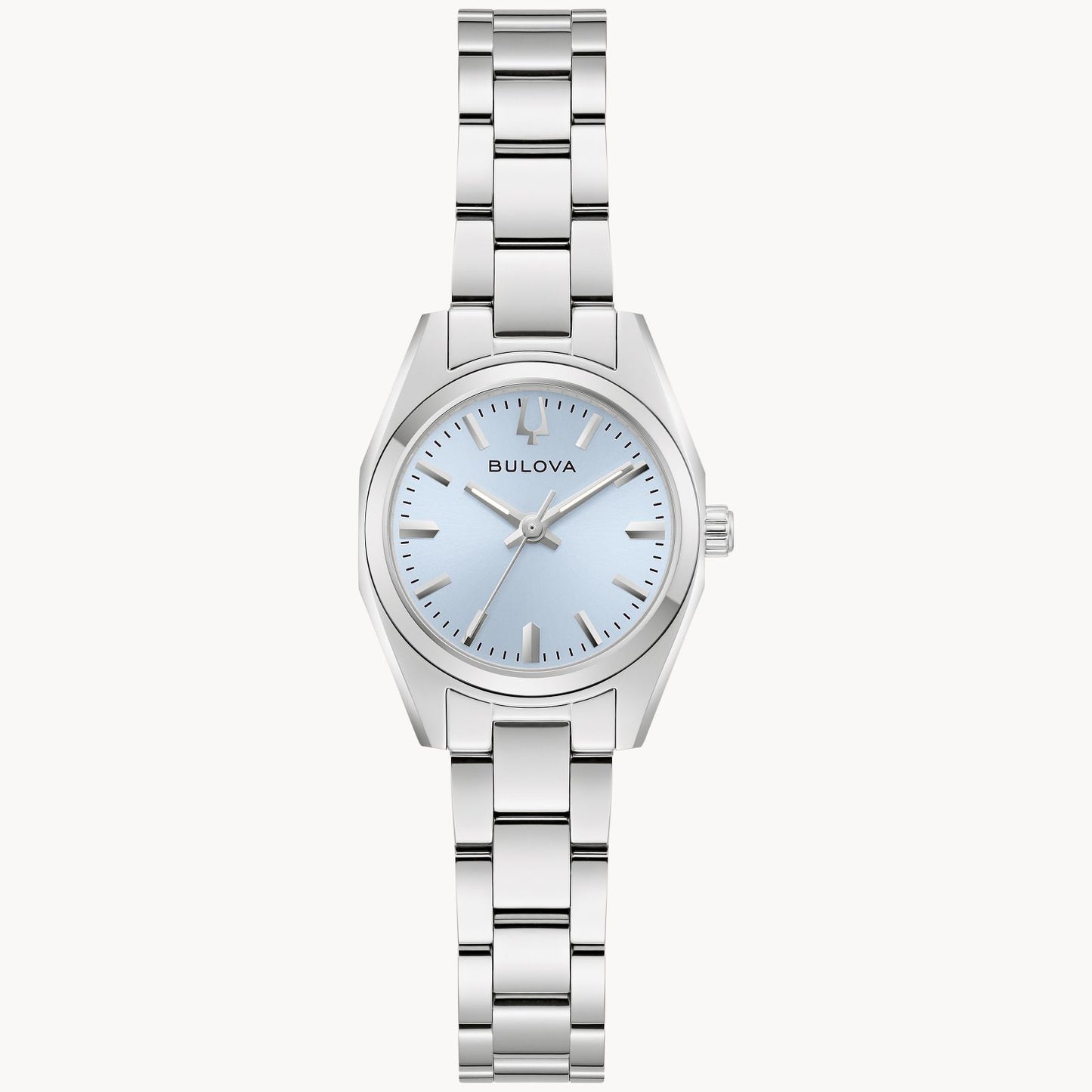 Bulova Ladies Surveyor Silver with Light Blue Dial Watch