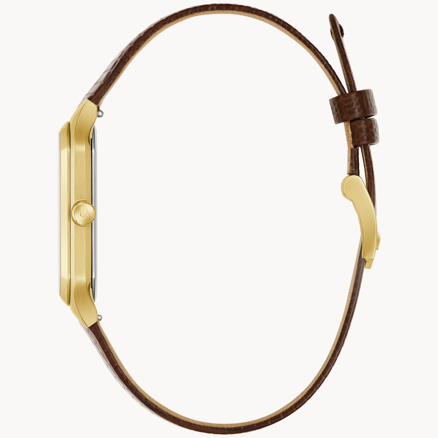 Bulova Black Dial, Gold Case with Brown Leather Strap Tony Bennett "We Are All Here" Watch