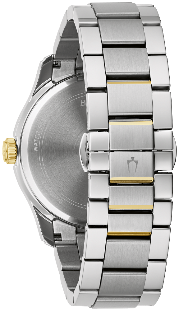 Bulova Wilton Silver & Gold, Hammered Dial Watch