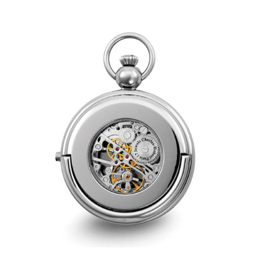 Charles Hubert Chrome 2 Photo Locket Mechanical Pocket Watch