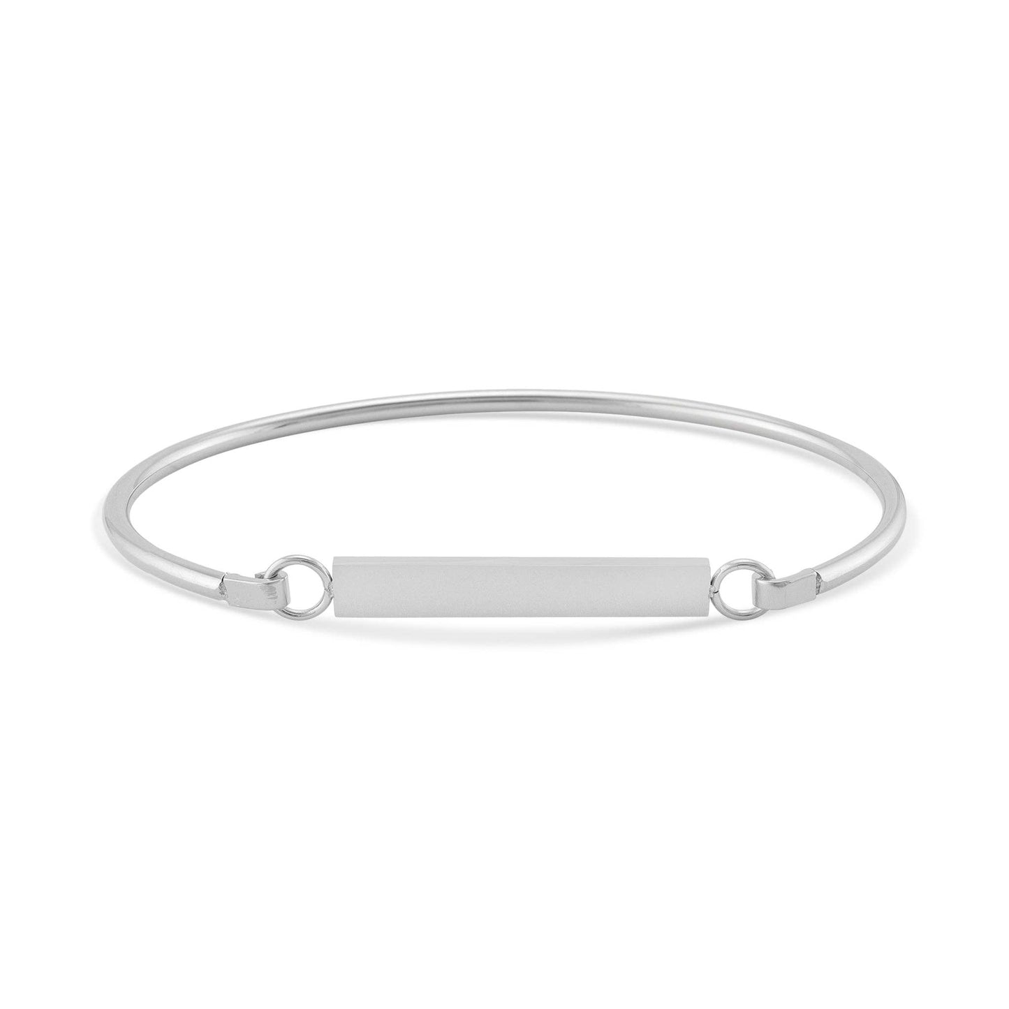 Gold, Silver, or Rose Gold Stainless Steel Flat Bar Bangle Bracelets