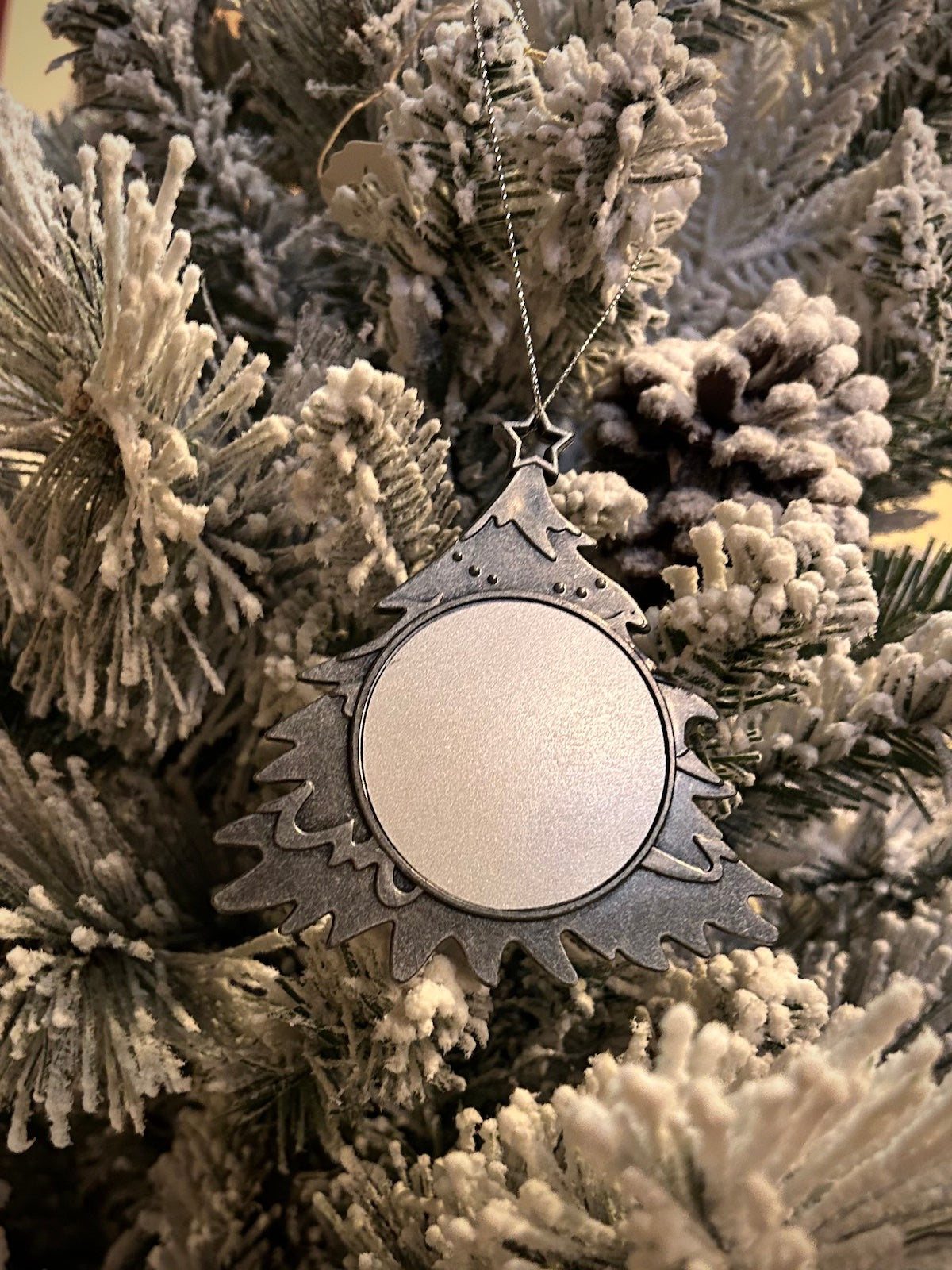 Antique Silver Tree with Silver String Ornament