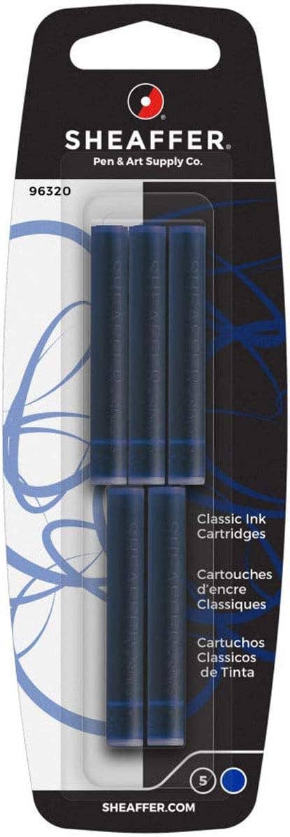 Sheaffer Fountain Pen Ink Cartridges (Blue) - Pack of Five