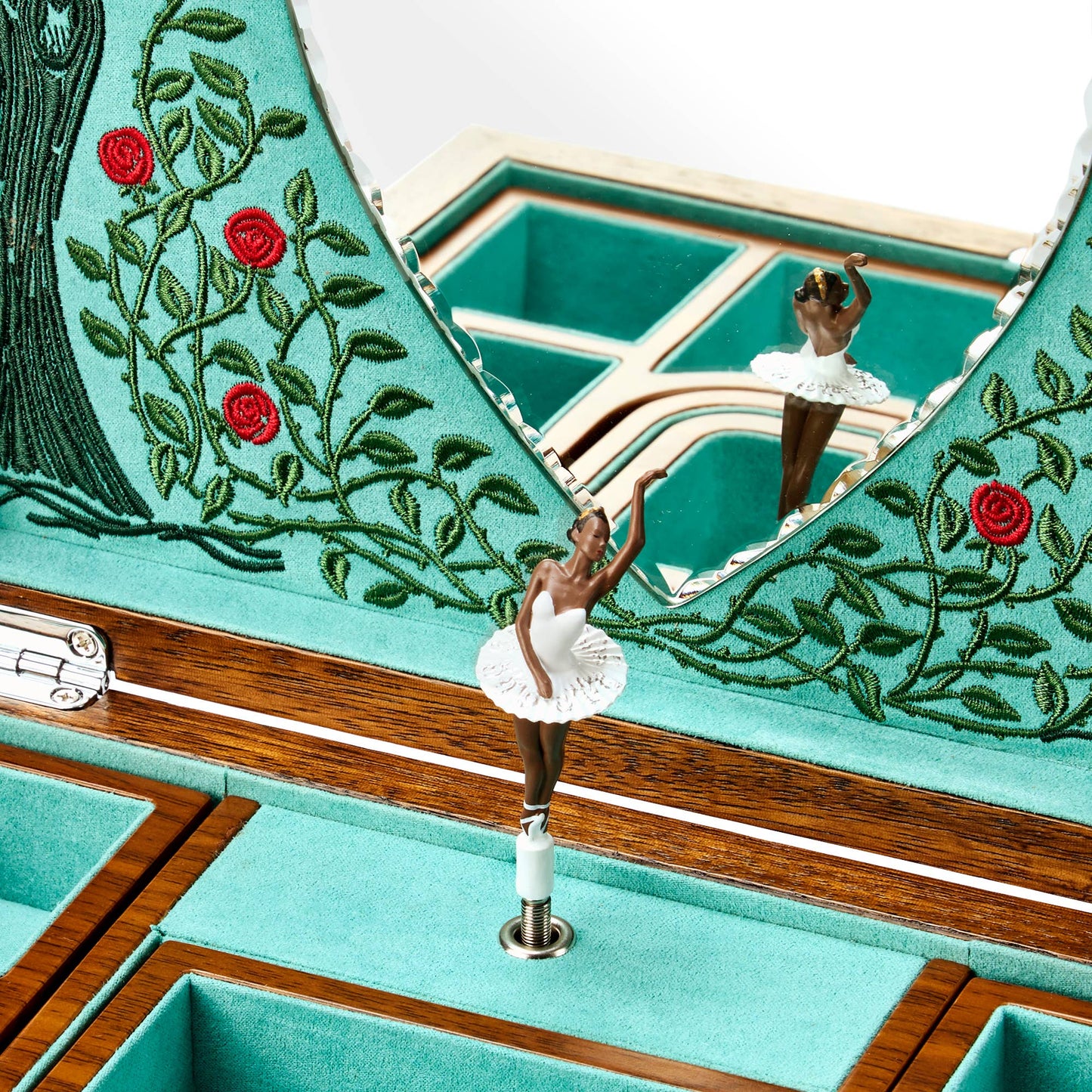 WOLF 1834 Ballet Musical Walnut Wood Jewelry Box - Sleeping Beauty