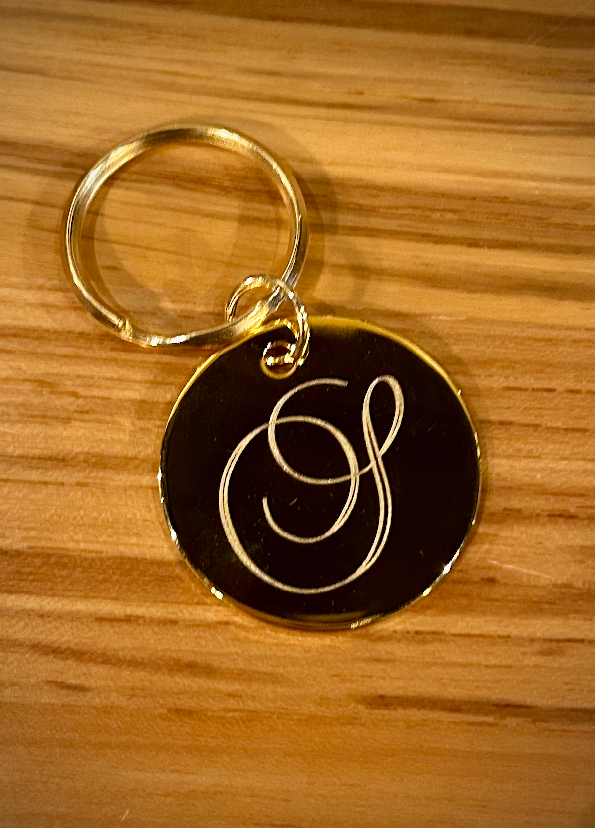 Brass Circle Keychain Key Tag