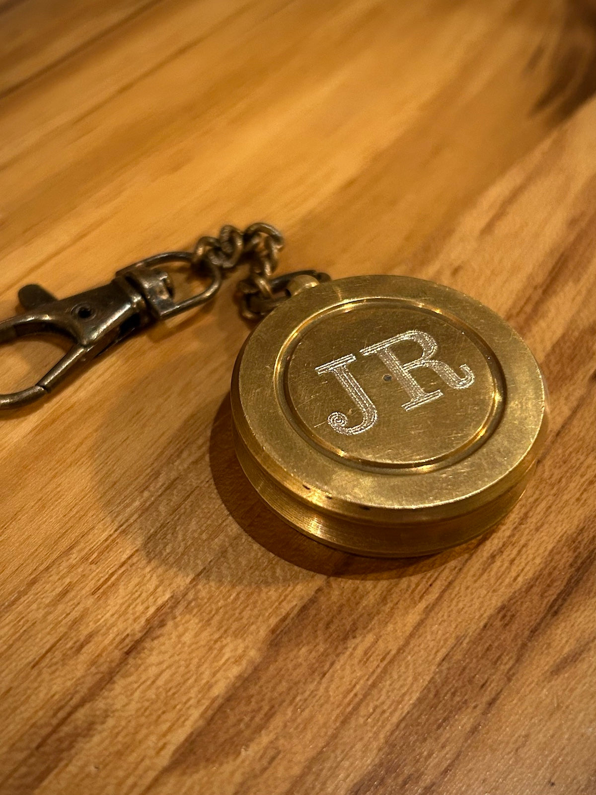 Brass Compass Key Chain