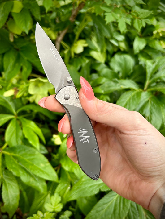 Buck 327 Nobleman™ Pocket Knife (Brushed Steel or Titanium)