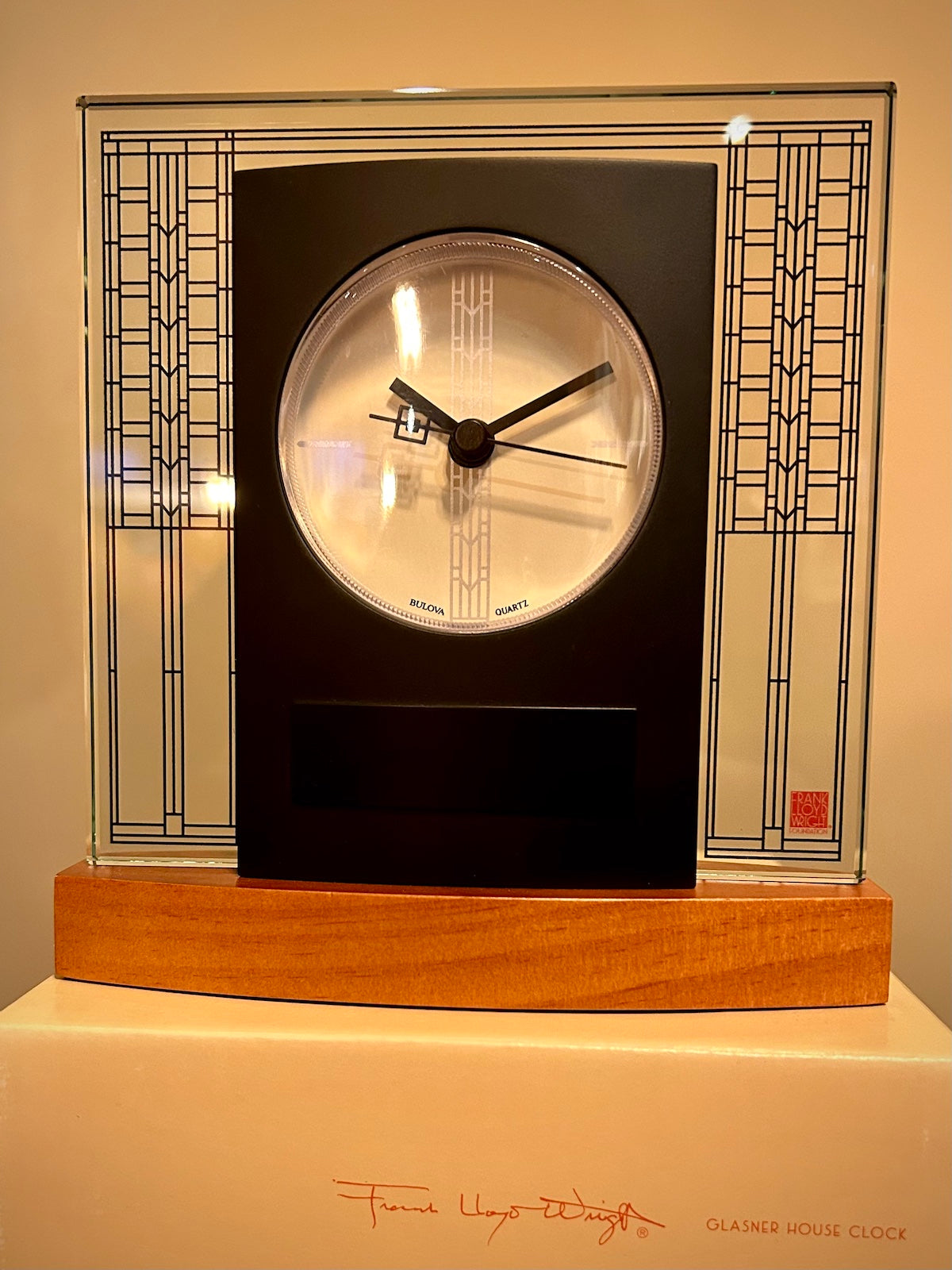 Bulova Frank Lloyd Wright Glasner House Clock